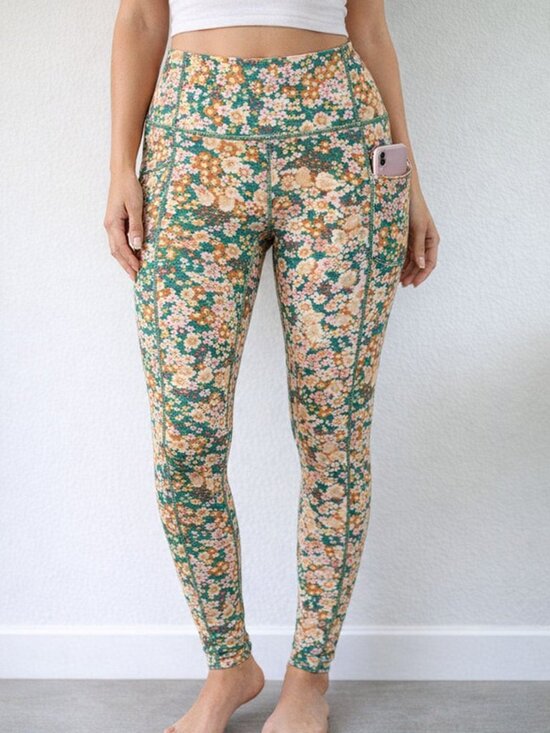 Ebb & Flow Pants - Floral Print Ebb & Flow Women's Leggings